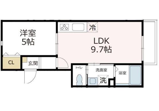 フィカーサ戸塚(1LDK/1階)の間取り写真