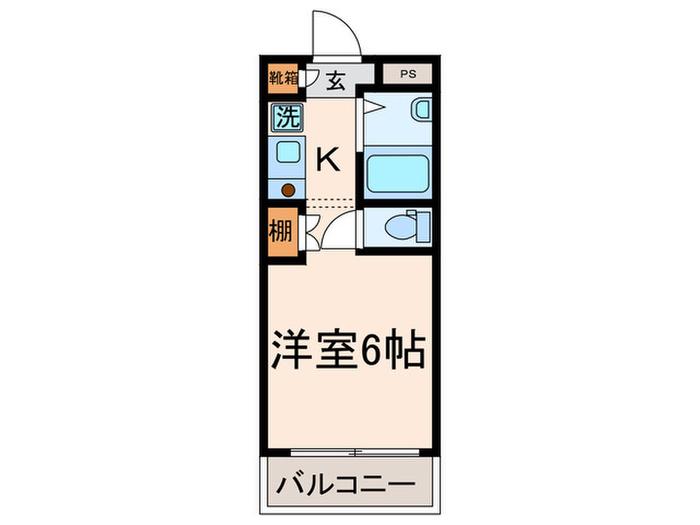 シティーコープ元住吉(1K/5階)の間取り写真