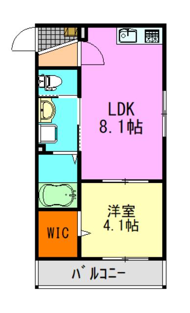 KAIROS(1LDK/1階)の間取り写真