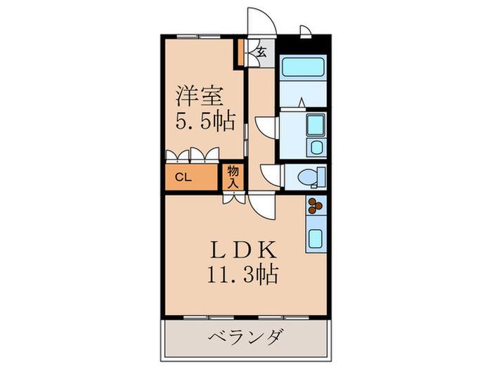グレイス・ビィラII(1LDK/1階)の間取り写真