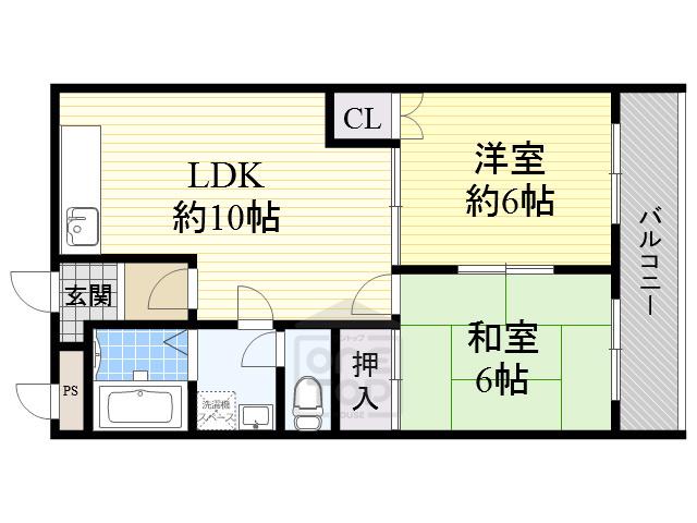 EST-AY(2LDK/2階)の間取り写真