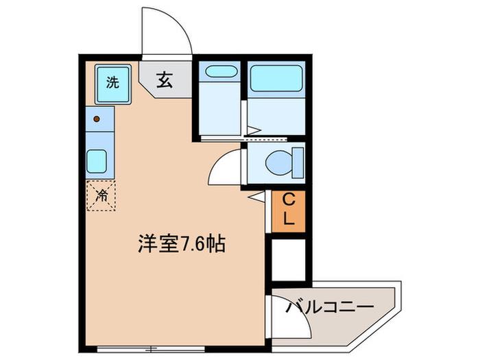 フォルテシモ大森東(ワンルーム/2階)の間取り写真