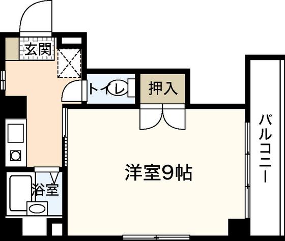 パルコーポ新宮(1K/4階)の間取り写真