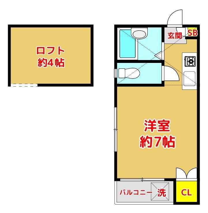 NEO STAGE(ワンルーム/1階)の間取り写真
