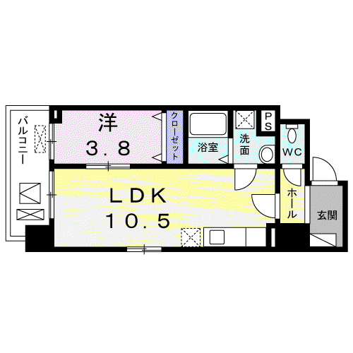 アルテミスコート(1LDK/5階)の間取り写真