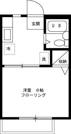 エターナルスクエア(1K/1階)の間取り写真