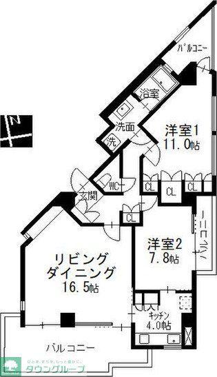 NS21やごと(2LDK/5階)の間取り写真
