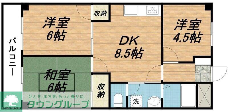 メゾン金子(3DK/3階)の間取り写真