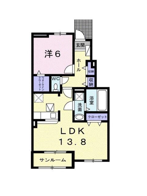 すずらんハウス(1LDK/1階)の間取り写真