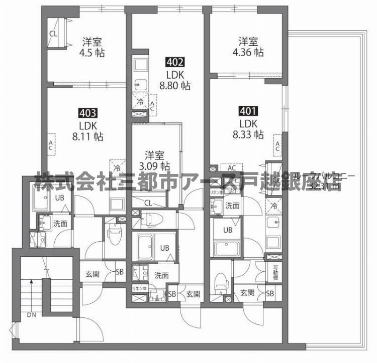 ルネコート大鳥居(1LDK/4階)の間取り写真