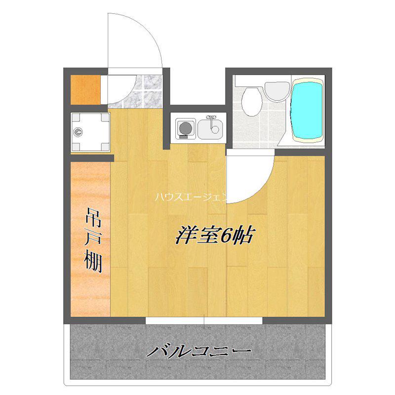 メイプルハイムII(ワンルーム/3階)の間取り写真