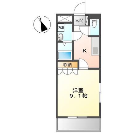 サンシャインヒルズ三井(1K/1階)の間取り写真