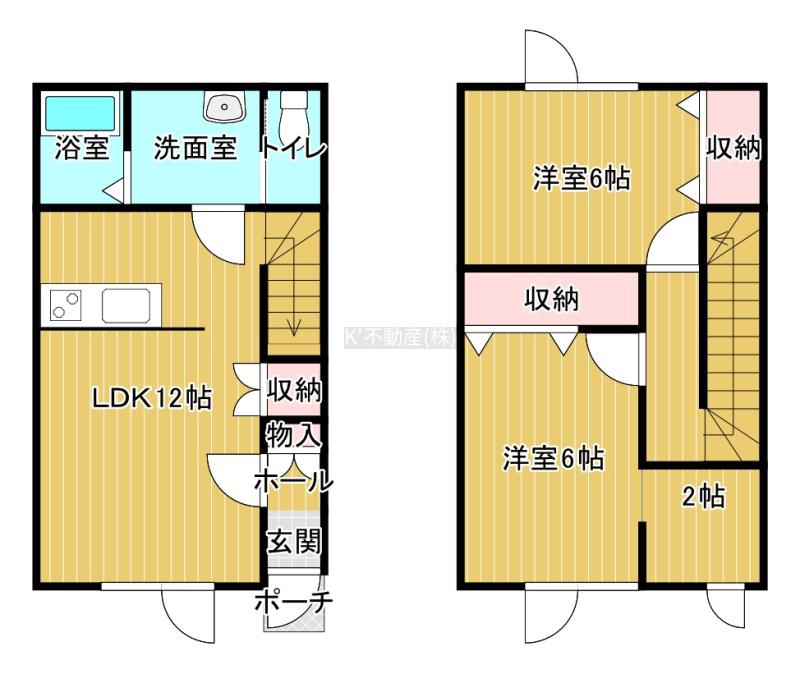 フォルテIII(2LDK/2階)の間取り写真