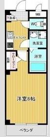 リバーサイド シェル(1K/1階)の間取り写真