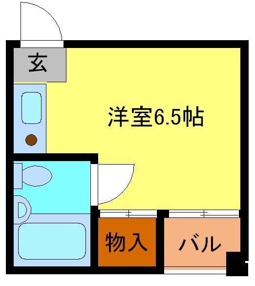 グランメール平野(ワンルーム/3階)の間取り写真