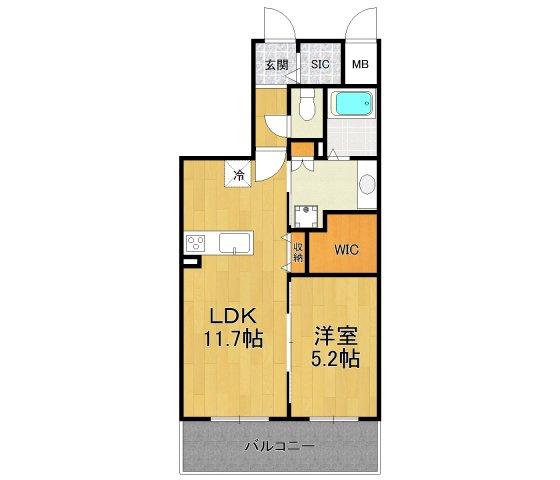 アスタ-(1LDK/2階)の間取り写真