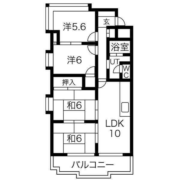 メゾンアモール(4LDK/1階)の間取り写真
