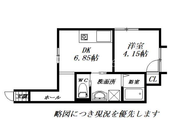 ピース・ラ・ヴェスタ(1DK/2階)の間取り写真
