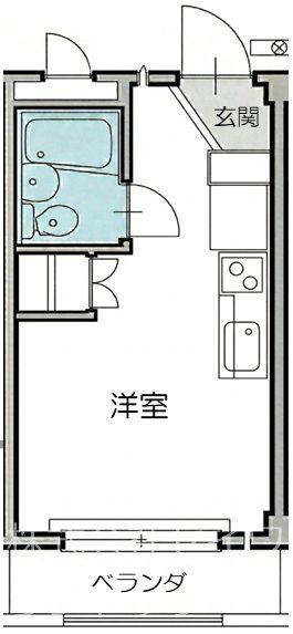 WIN田園調布(1K/3階)の間取り写真