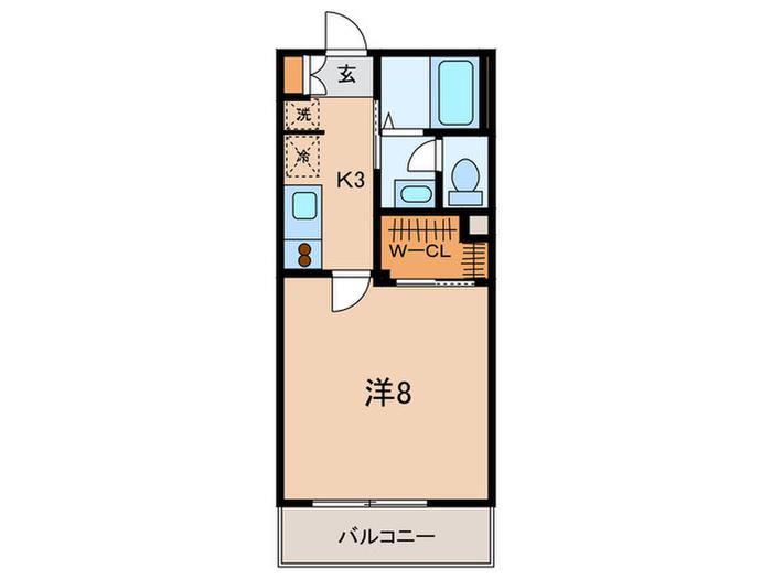 アース日吉(1K/3階)の間取り写真