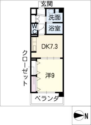 フローラKOYO(1DK/3階)の間取り写真