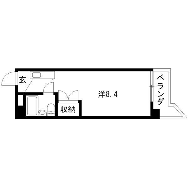 ビラ三秀神明(ワンルーム/6階)の間取り写真