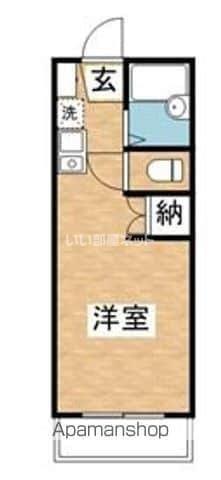 サンフェロー(ワンルーム/3階)の間取り写真