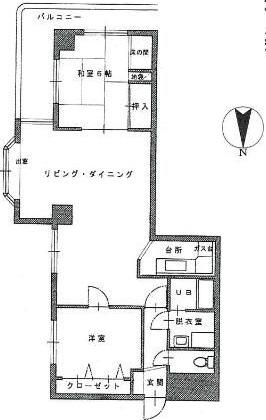 浅草橋シティハイツ(2LDK/9階)の間取り写真