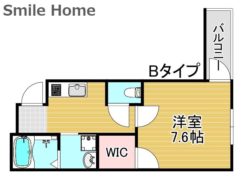 フジパレス中加賀屋V番館(1K/3階)の間取り写真