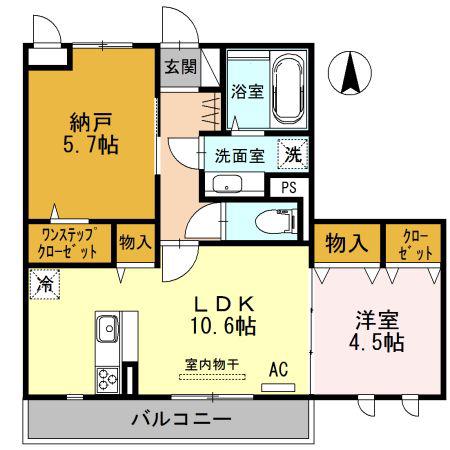 桜楓館・爽風館桜楓館(1LDK/2階)の間取り写真