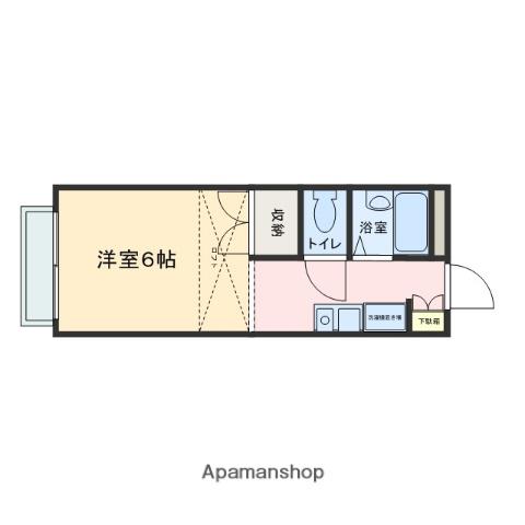 FUJI(1K/2階)の間取り写真