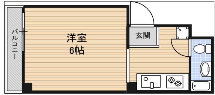 メゾン丸十(1K/8階)の間取り写真