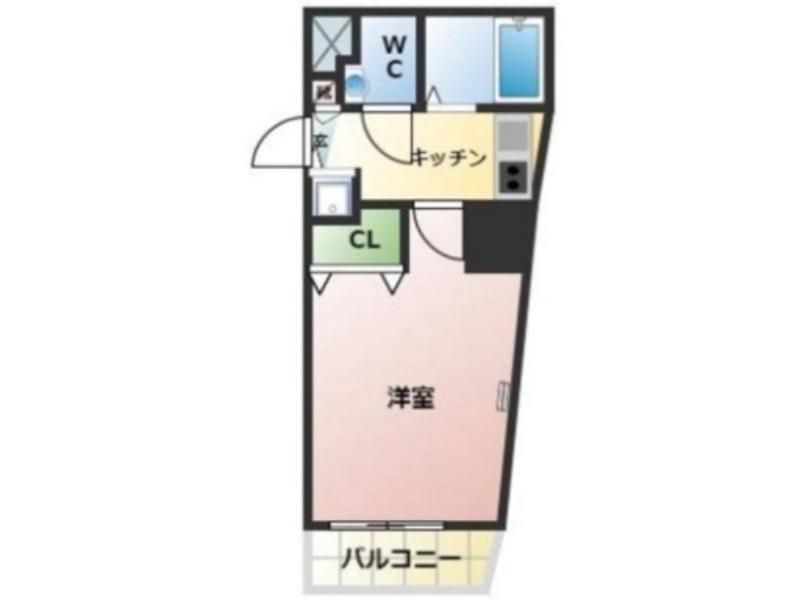 スカイコート三田慶大前壱番館(1K/7階)の間取り写真