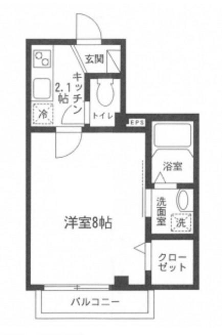 S・ソレイユ(1K/2階)の間取り写真