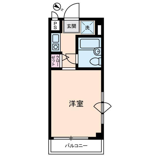 豊町中央コーポ(ワンルーム/3階)の間取り写真