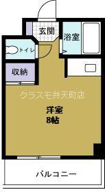 アベニール(ワンルーム/3階)の間取り写真