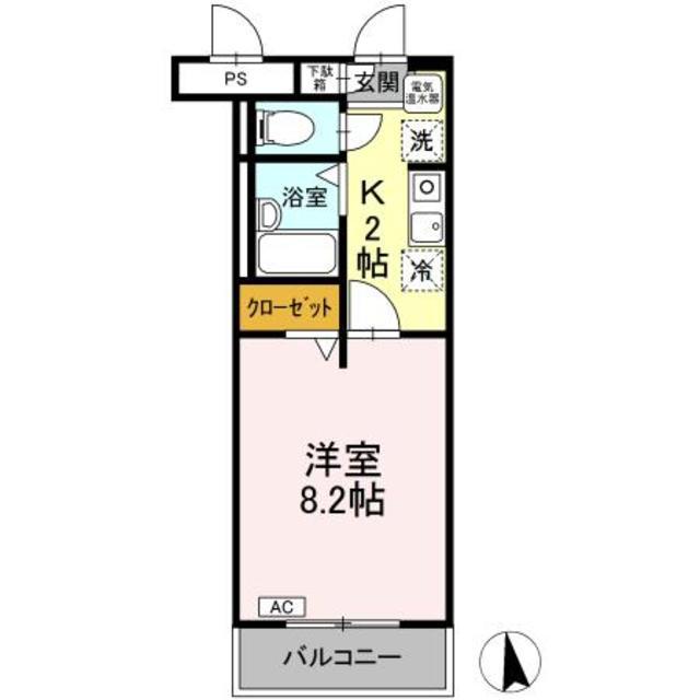 ジュネスメゾンイノウエ(1K/1階)の間取り写真