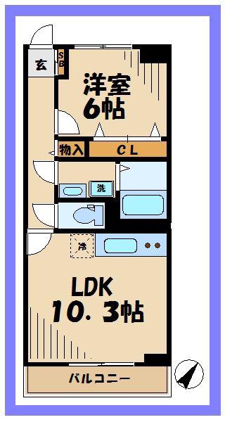 アルバII(1LDK/1階)の間取り写真