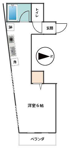 パルティール大岡山(1K/2階)の間取り写真