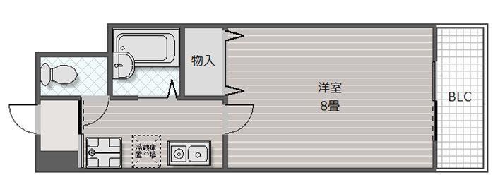 グッドライフ南草津I(1K/5階)の間取り写真
