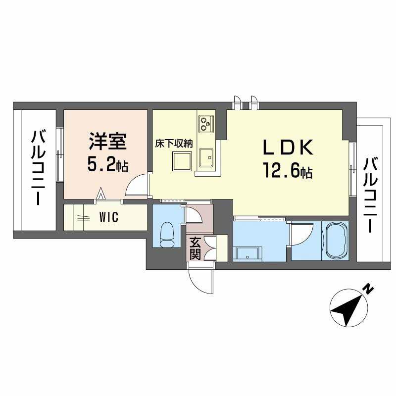 プティ・サーブル(1LDK/1階)の間取り写真