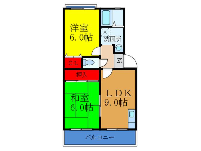 パレヒロムン(2LDK/1階)の間取り写真
