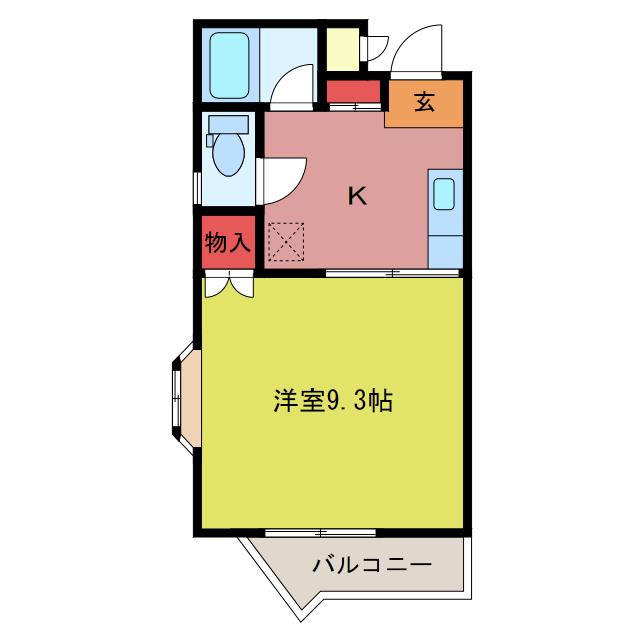 ルミネ松本(1K/3階)の間取り写真