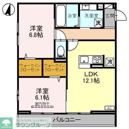 レジェーロII(2LDK/2階)の間取り写真