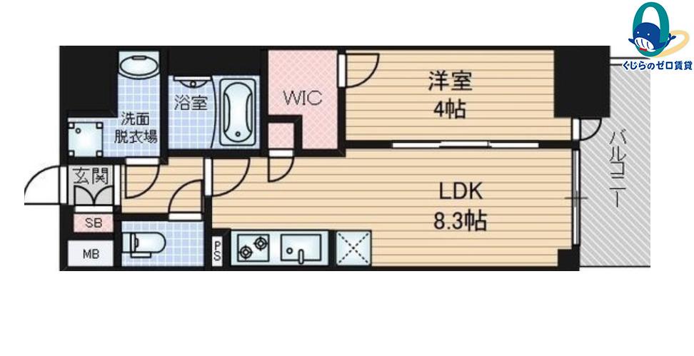 プレサンス ロジェ 車道駅前サウス(1LDK/15階)の間取り写真