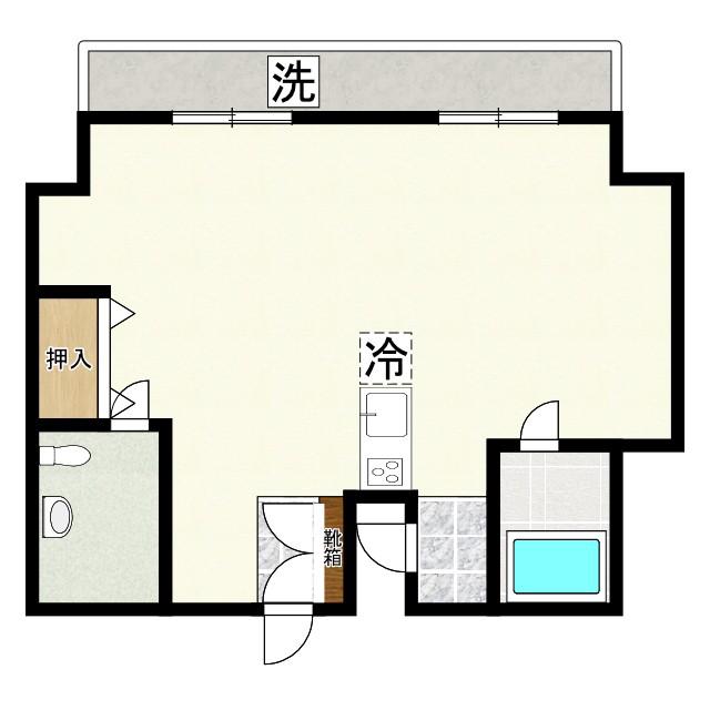 桃井マンション(ワンルーム/2階)の間取り写真