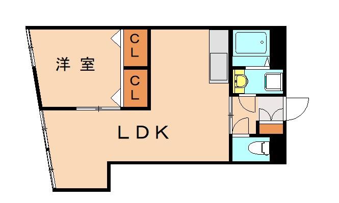 フォーサイト千早南RENATUS(1LDK/2階)の間取り写真