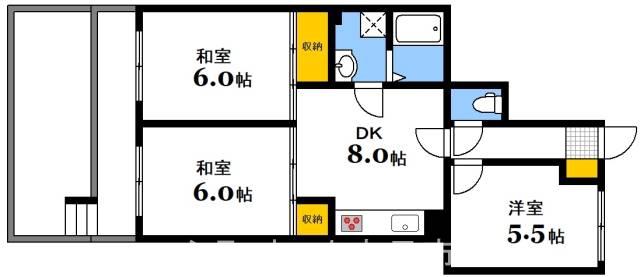ダイアパレス大芝(3LDK/1階)の間取り写真