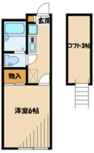 レオパレスビューテラス(1K/1階)の間取り写真