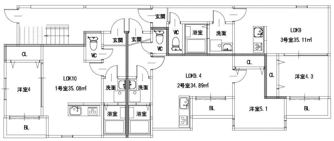 LA ALBA(1LDK/3階)の間取り写真